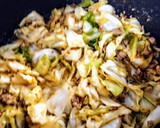 A picture of step 3 of Cabbage with Sausage Batch 2023.