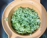 Une image de l'étape 2 de Gâteau salé aux courgettes, poivrons jaunes, chorizo et mozzarella.