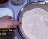 A picture of step 1 of Rajasthani churma laddu.