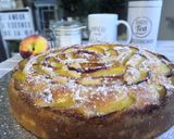 A picture of step 12 of Peach and Mascarpone Soft Cake.