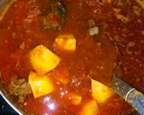A picture of step 2 of Irish potato stew🍽.