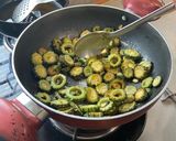 A picture of step 2 of Karela achar (mom' s recipe).