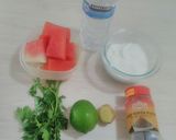 A picture of step 1 of Watermelon juice / curd drink.
