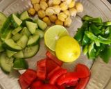 A picture of step 1 of Quinoa Chickpea Plant-Based Salad - A Vegan Buddha Bowl.