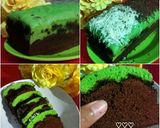 Foto langkah ke 7 dari resep Brownies kukus coklat pandan.