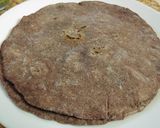 A picture of step 7 of Ragi Rotti with Roasted Brinjal Chutney and Coconut Chutney.