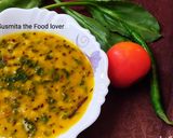 A picture of step 7 of Palak dal.