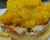 Foto del paso 6 de la receta: Arepa🫓rellena🥯de fiambre🧀de pollo casero y chutney de mango🧅🥭🌶️