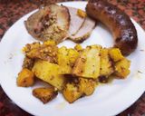 Foto del paso 5 de la receta: Boniato con papa y carne al horno