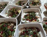 A picture of step 3 of Dahi bhalla chat.