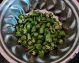 A picture of step 2 of Besanwali Mirchi.