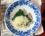 Foto del paso 2 de la receta: Capeletis caseros de espinaca y pollo a la crema de champignon