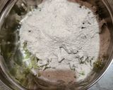 A picture of step 2 of Turai jowar flour chilla.