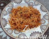 A picture of step 4 of Red Sauce Cheesy Spaghetti.