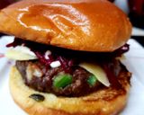 A picture of step 4 of My Sweet Chilli Burger on a Brioche Bun. 😁.