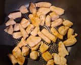 A picture of step 2 of Chicken and rainbow capsicums.