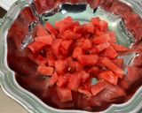 Une image de l'étape 7 de Salade multicolore à la pastèque et melon d'Espagne.