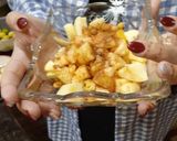 A picture of step 3 of Fruit chat with Aloobukhara chutney.