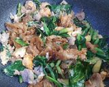 A picture of step 3 of Pad See Ew with Wide Rice Noodles.