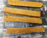 A picture of step 6 of Mango mysore pak.