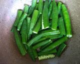 A picture of step 3 of Okra in Chilli Mustard Gravy.