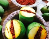 A picture of step 2 of Stuff mango pickle.