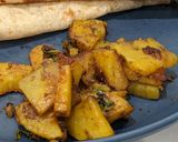 A picture of step 4 of Jeera Aloo.