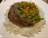 Zöldséges tarja recept fázis 2 fotója