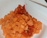 A picture of step 9 of Golden chicken with veggies.