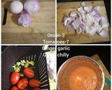 A picture of step 2 of Soya chaap gravy.