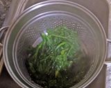 A picture of step 3 of Greens with Asian Oyster Sauce.