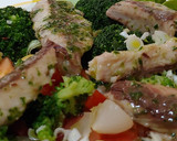 Foto del paso 6 de la receta: Ensalada tibia, brócoli, caballa, alubias