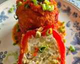 Foto del paso 6 de la receta: Pimientos rojos rellenos con tortilla de patatas