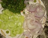 A picture of step 6 of Aloo keema.