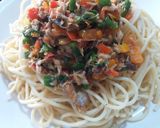 A picture of step 3 of Spaghetti with fish sauce.