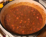 A picture of step 4 of Beans an franks.