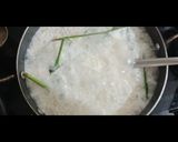 A picture of step 3 of Nasi Lemak /Malaysian Rice.