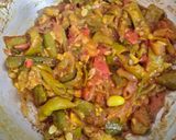 A picture of step 3 of Tori ki sabzi.