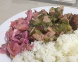 Foto del paso 5 de la receta: Costillas de cerdo ahumado con jamón y verduras