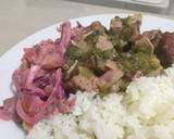 Foto del paso 5 de la receta: Costillas de cerdo ahumado con jamón y verduras