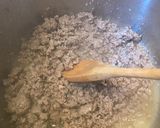 A picture of step 1 of Easy stuffed shells (pasta bake) spinach mushrooms and ricotta cheese.