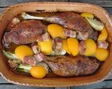 Omlós - ropogós libacomb szalonnás májával, burgonyapürével recept fázis 6 fotója