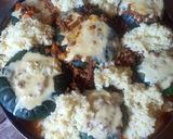 A picture of step 4 of Stuffed Zucchini with Ground Beef and Rice.