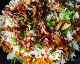 A picture of step 6 of Daal Biryani.