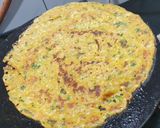 A picture of step 3 of Methi Besan Chilla.
