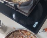 A picture of step 1 of Matar Paneer.