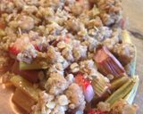 A picture of step 9 of Strawberry Rhubarb Crumble with Oats.