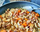 Foto del paso 3 de la receta: Ensalada de lentejas con pulpo y verduras al curry