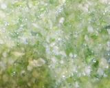 A picture of step 1 of Okra soup with ugu n beef.