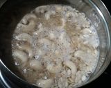 A picture of step 8 of Shahi lauki ke kofte with plain rice.